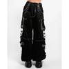 Tripp NYC - Super Skull Wide leg trousers - Zip- off - Black Product image